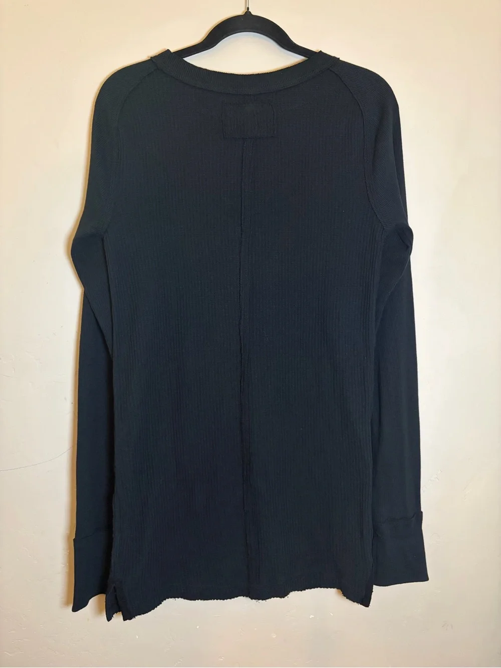 Free People NWT We The Free Care FP Honey B Crew Neck Shirt, Black Size M